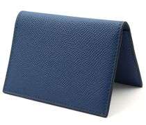 Hermes blue leather compact car holder wallet