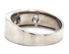 14kt White gold 18 round brilliant cut diamond band