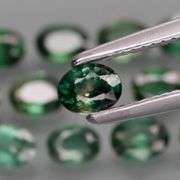 Sparkling! Matched 2.24ct blue green Sapphire set! Heated only!
