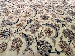 Fine Authentic Persian Silk&Wool Nain 10x13