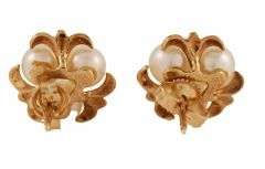 Blue Lagoon by Mikimoto Triple Pearl Cluster Stud Earrings in 14K