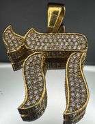 14K YELLOW GOLD 3.00CTW LAB DIAMOND CUSTOM PENDANT