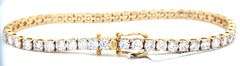 14kt Yellow gold 6.23ct Lab grown diamond tennis bracelet