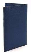 Hermes blue leather compact car holder wallet