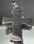 14K WHITE GOLD 1.75CTW NATURAL DIAMOND CRUCIFIX CROSS PENDANT