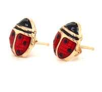 14kt Yellow gold Lady bug stud earrings