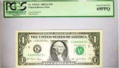 Superb Gem 2003 $1 Dallas Star Note-Grade Rarity PCGS 69PPQ!