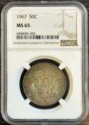 1967 Kennedy Half Dollar NGC MS65 Brilliant Uncirculated Silver Coin