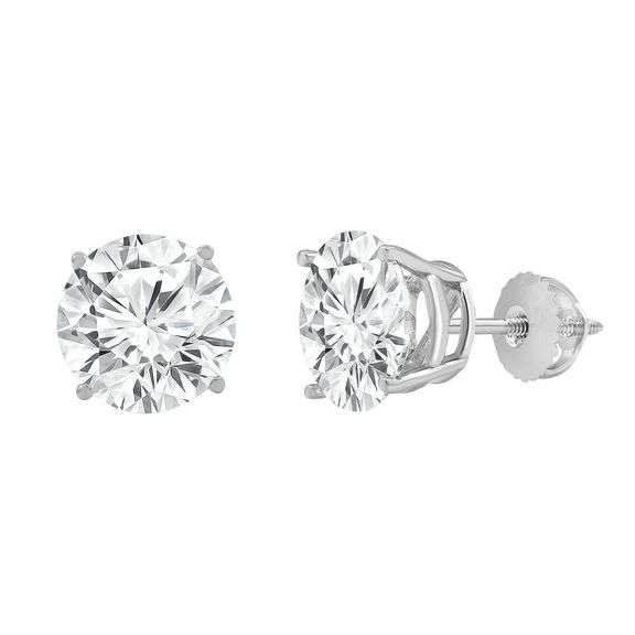 BRAND NEW 3.00 CARATS LAB GROWN DIAMOND STUDS. 14K WHITE GOLD