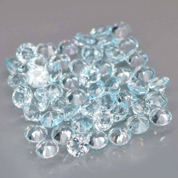 Brilliant color! Brilliant sparkle! 7.04ct baby blue Topaz set!