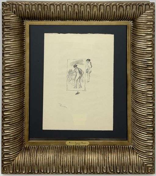Rare Pierre-Auguste Renoir Lithograph Framed from Douze lithographies originales de Pierre-Auguste R