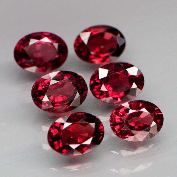 Simply amazing! 7ct violet red real Rhodolite Garnet set!