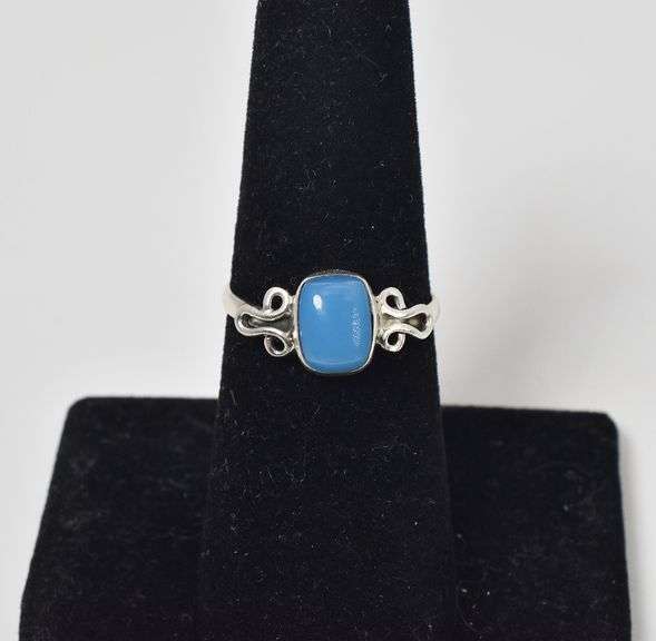 Chalcedony Gemstone Ring In Sterling Silver