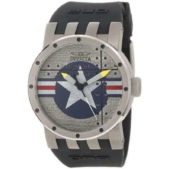 Invicta DNA Titanium Men's Watch with Silver Dial and Black Silicone Strap