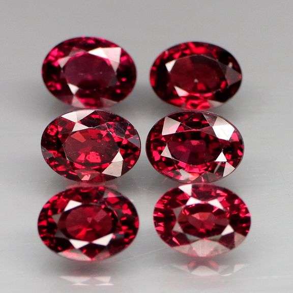 Simply amazing! 7ct violet red real Rhodolite Garnet set!