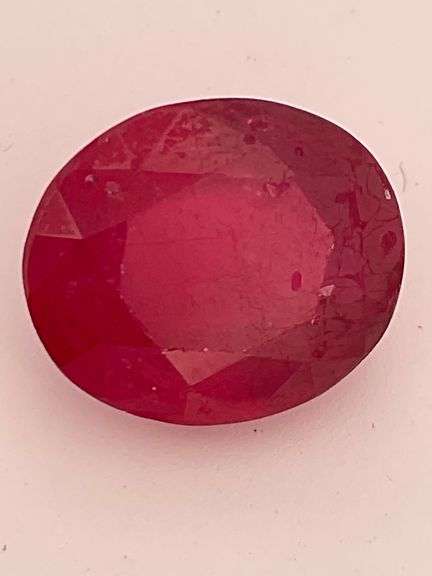CERTIFIED NATURAL RUBY 6.36 CARAT OVAL SHAPE.