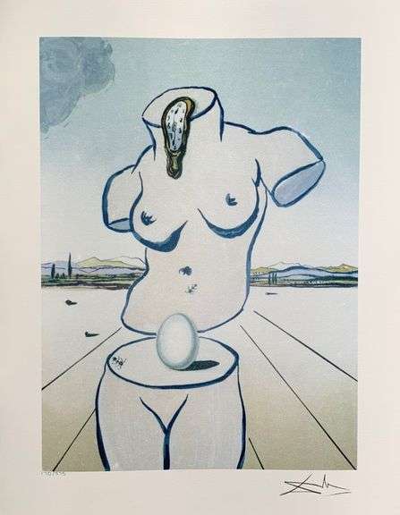 Pencil Numbered Salvador Dali, Birth of Venus
