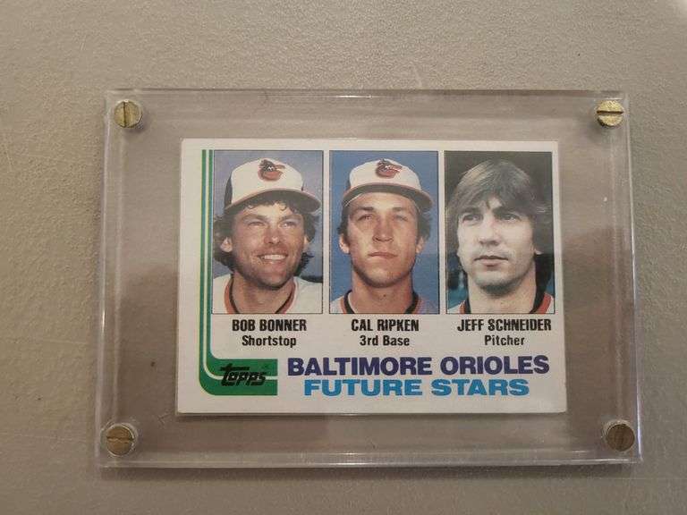 Great condition Cal Ripken, JR , Bob Bonner, Jeff Schneider Baseball card