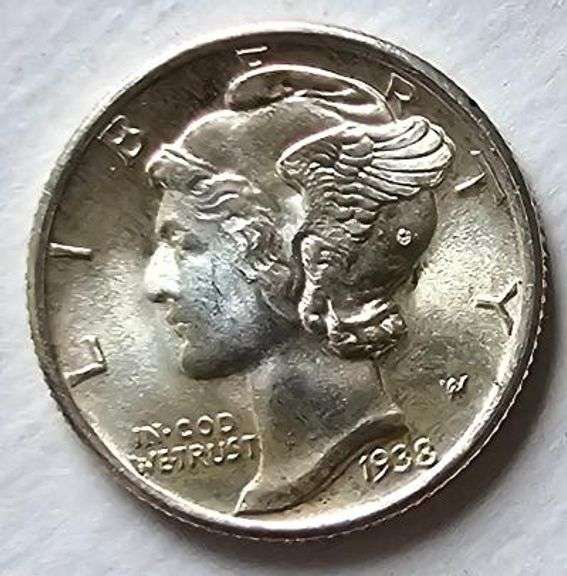 Choice Gem BU FSB 1937 S Mercury Dime
