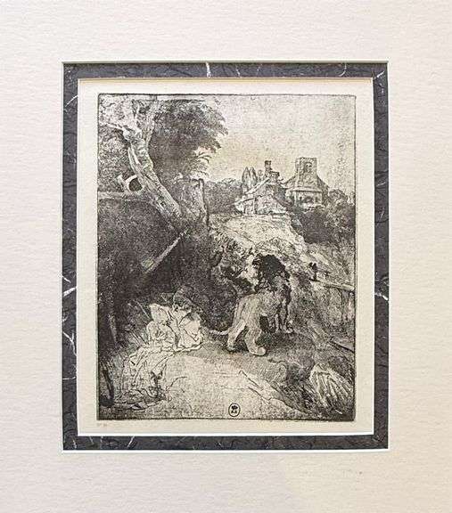 Extremely Rare and Collectible Antique Etching After Rembrandt, c. 1880