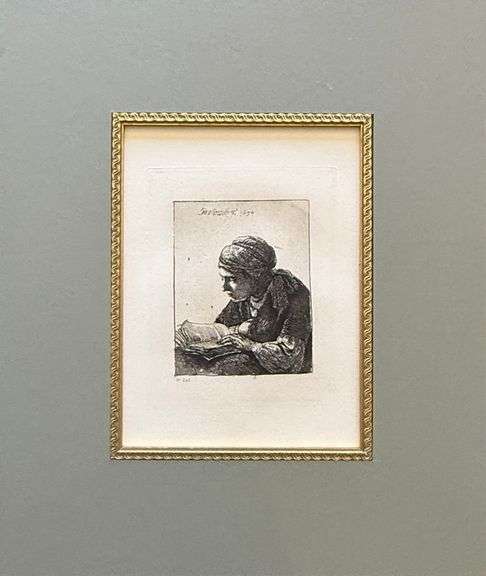Extremely Rare and Collectible Antique Etching After Rembrandt, c. 1880