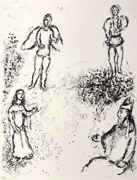 Exclusive Marc Chagall Limited Edition Lithograph from 'The Tempest' Suite, 1975