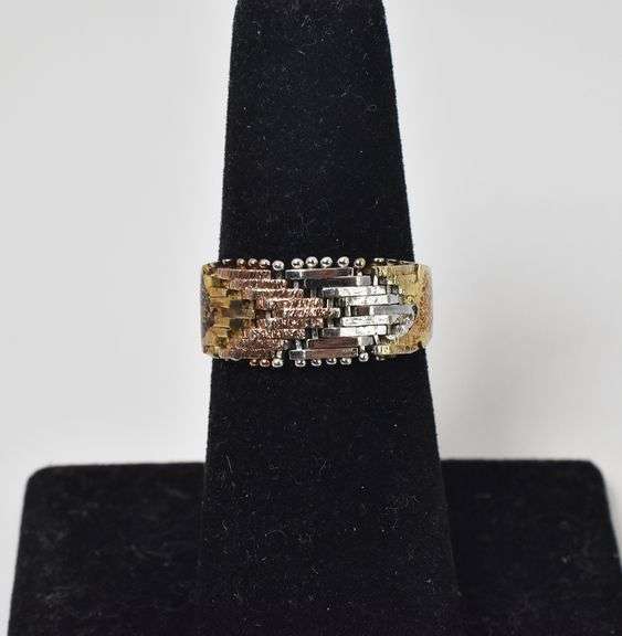 Chain-Layered Design Ring In Sterling Silver