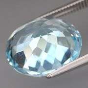 Absolutely stunning 9.79ct 14x12mm vibrant Swiss blue Topaz