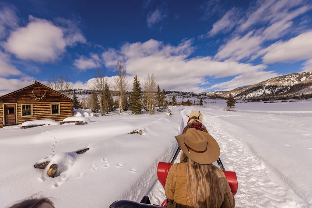 A sleigh ride at Vista Verde Guest Ranch.