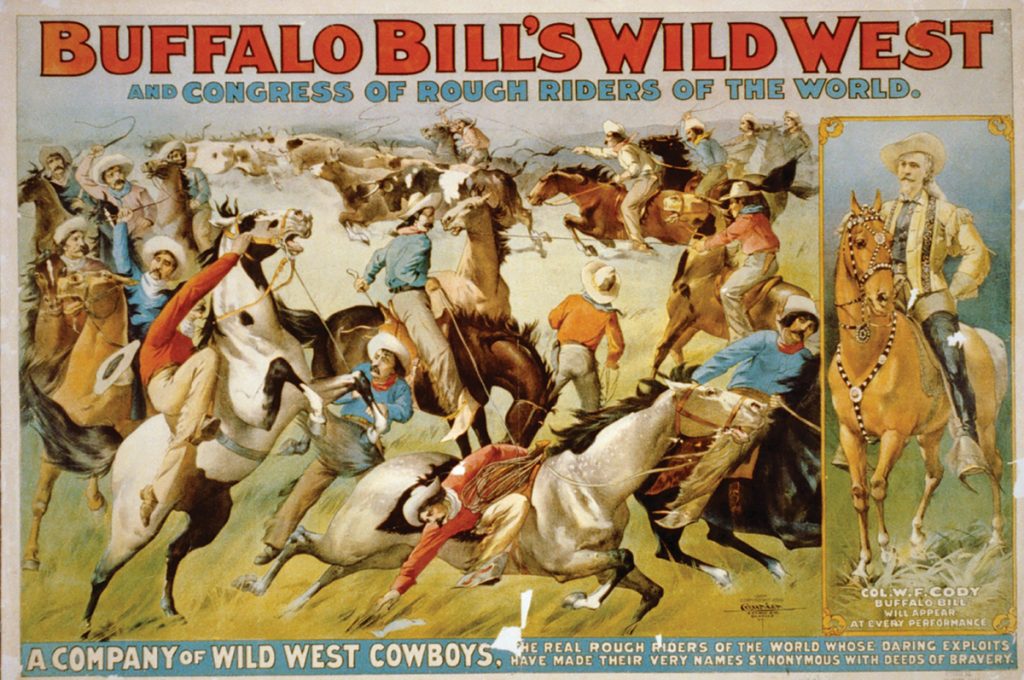 A poster for Buffalo Bill's Wild West.