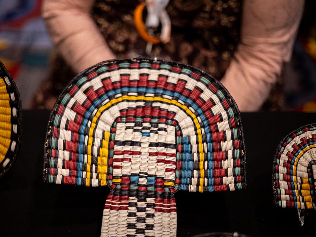 Native American art on display.