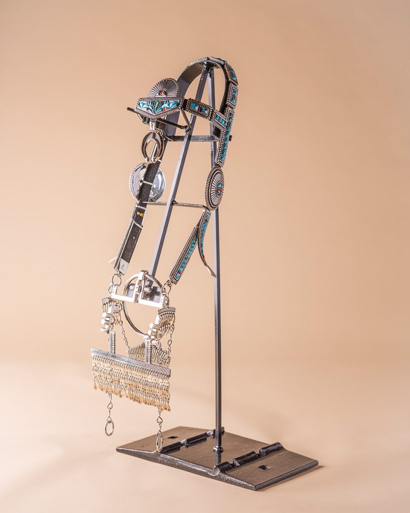 Native American headstall art.