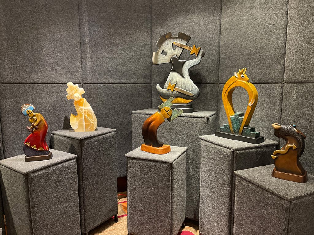 Native American art on display at the Santa Fe Indian Market.