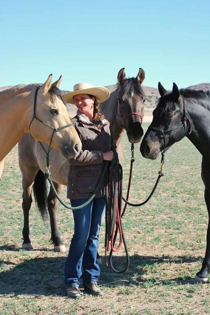 Tessa Nicolet with her horses.