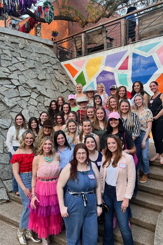 A Cowgirls & Cocktails social event.