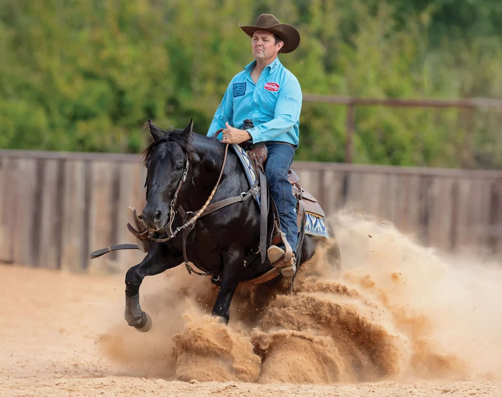 Zak 34 performing a sliding stop.