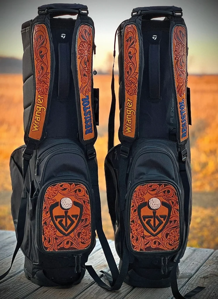 Custom golf bags from Rockabilly Filly Designs.
