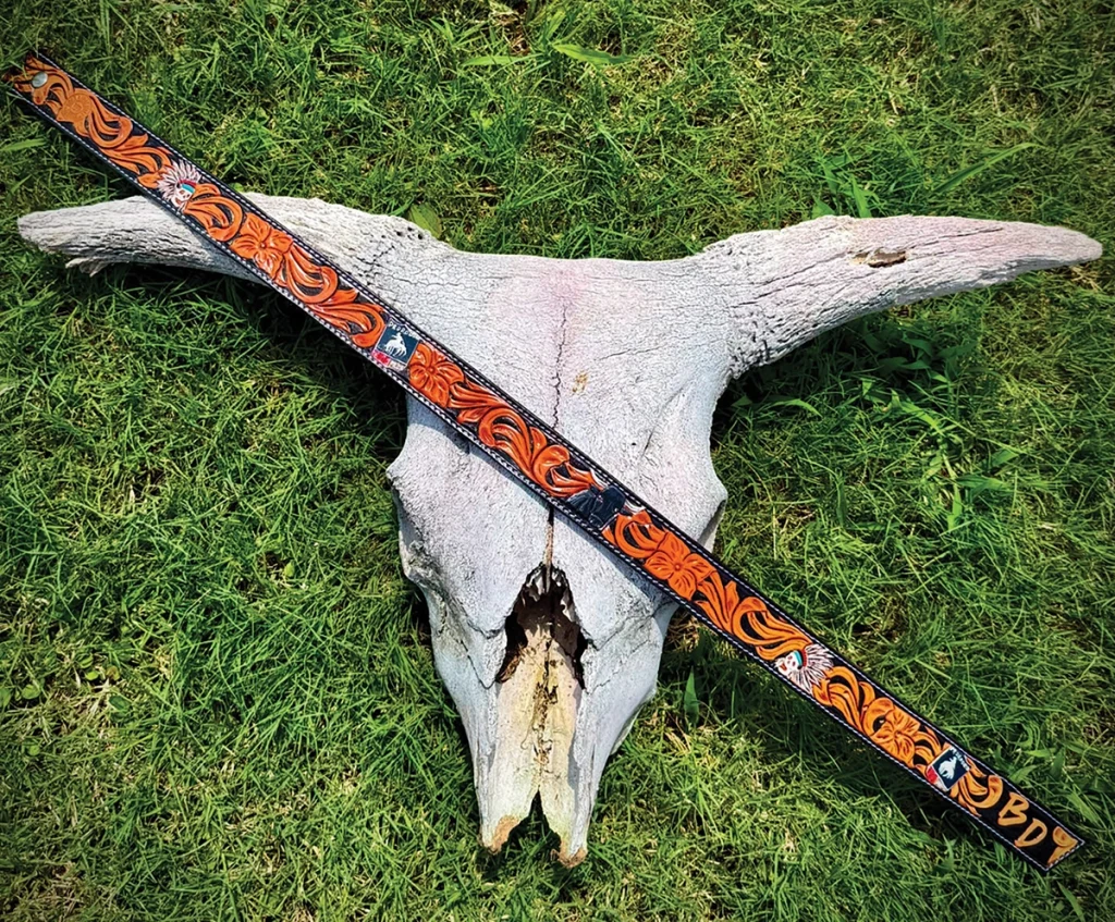 A custom leather belt.