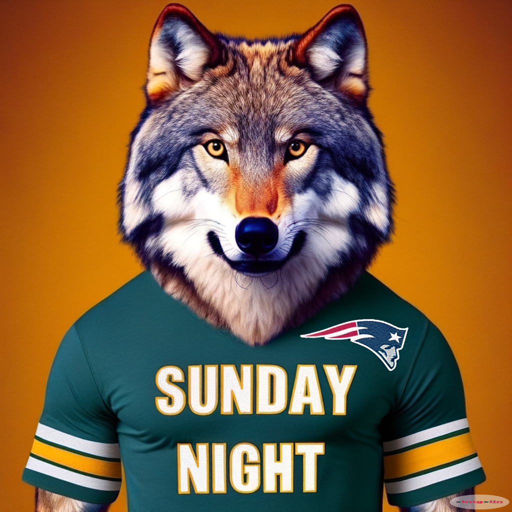 crie uma imagem do meme do domingo a noite com o lobo com a camisa do remo