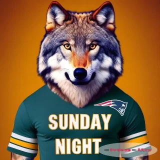 crie uma imagem do meme do domingo a noite com o lobo com a camisa do remo