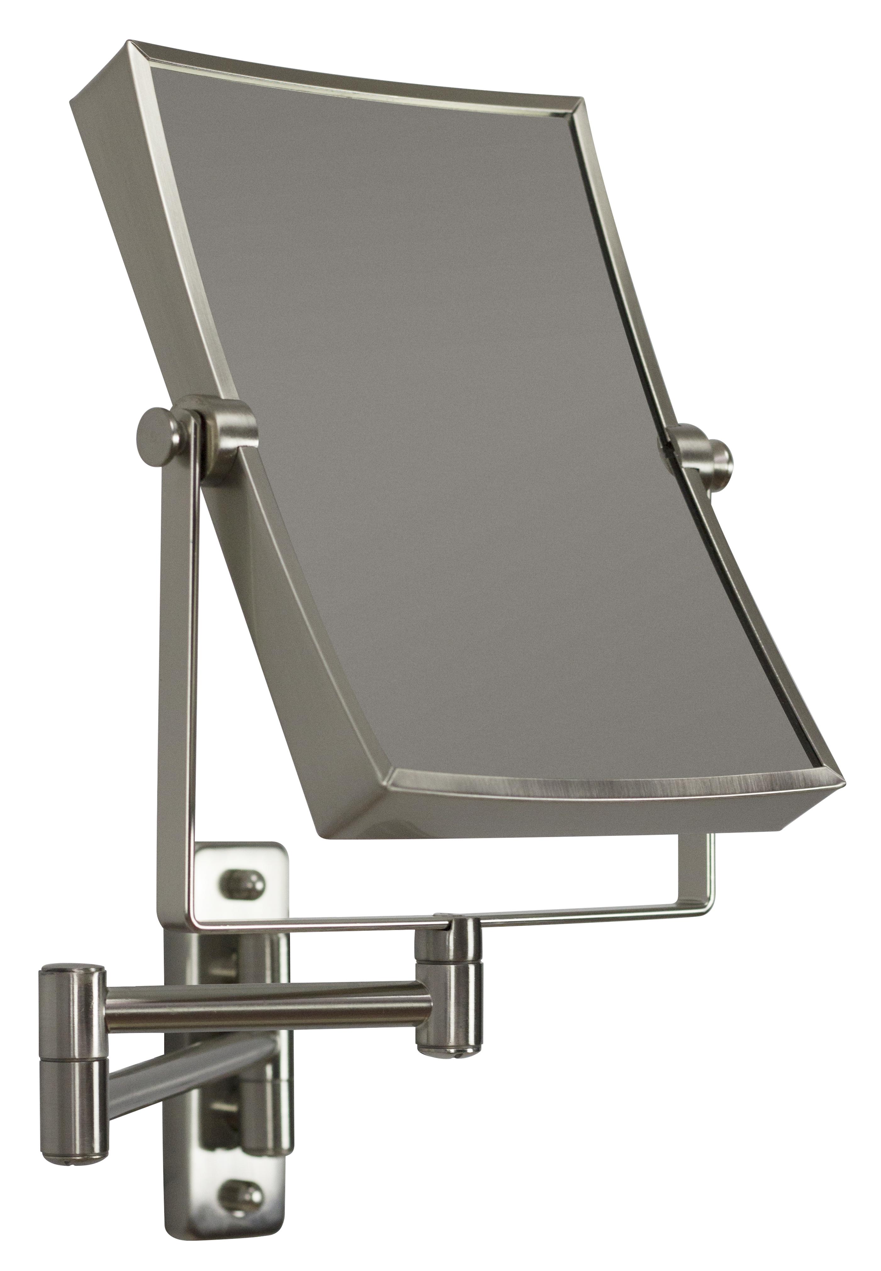 16.36in. W Rectangle BrassMirror Wall Mount Magnifying Mirror In