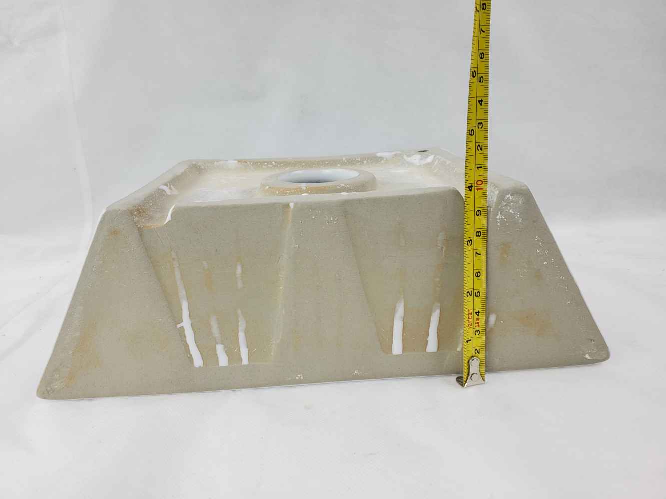 12-in. x 9-in. Rectangle Bathroom Vessel Sink White Enamel Glaze