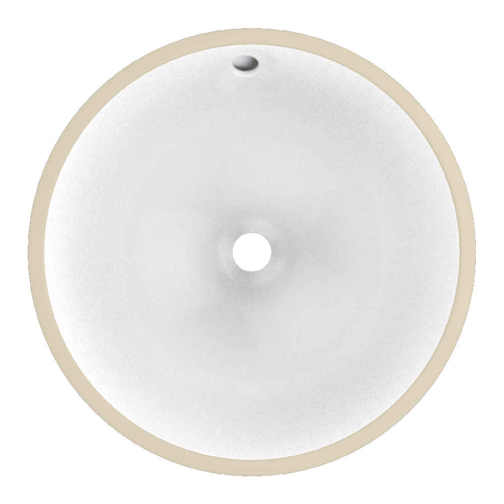 16.5-in. W CUPC Round Bathroom Undermount Sink Set In White - Chrome Hardware - Overflow Drain Incl.