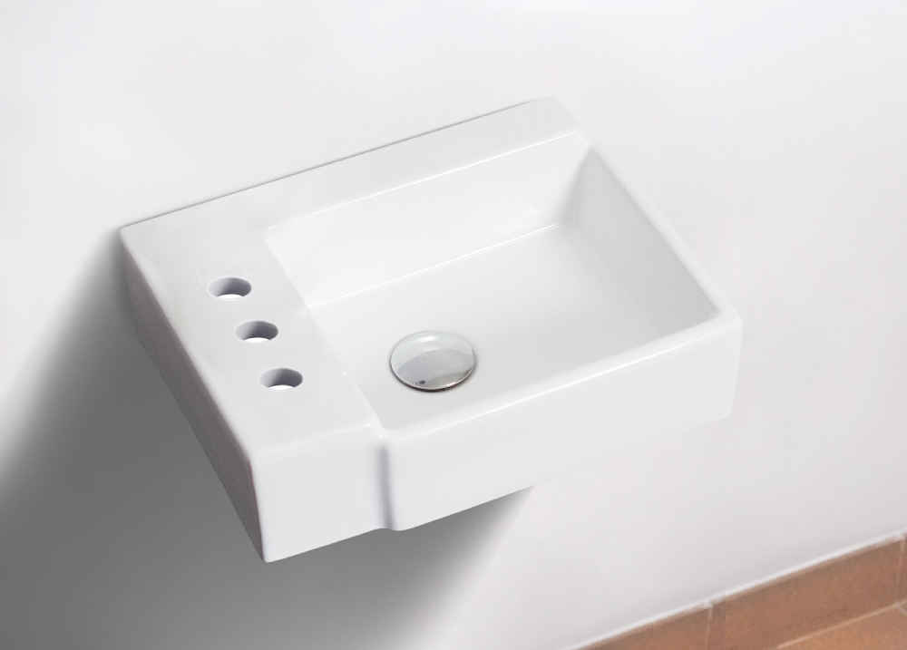 16.25-in. x 11.75-in. Rectangle Bathroom Vessel Sink White Enamel Glaze