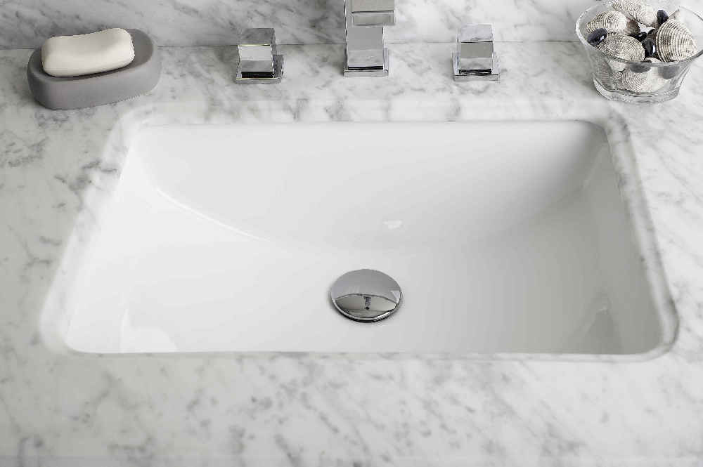 20.75-in. W CUPC Rectangle Bathroom Undermount Sink Set In White - Chrome Hardware - Overflow Drain Incl.