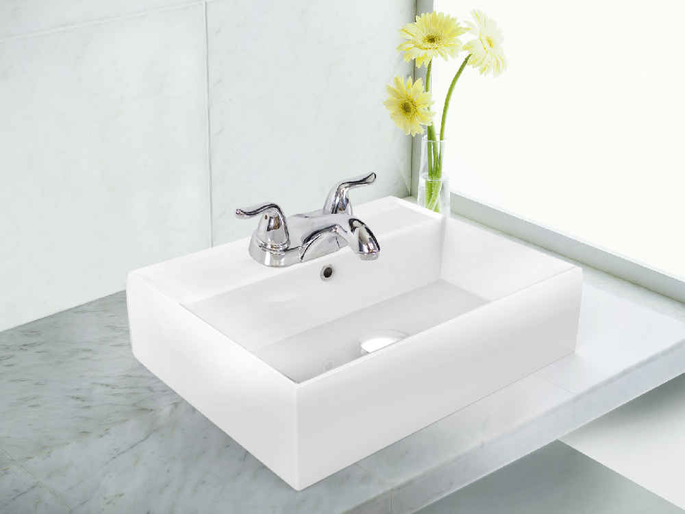 19.75-in. x 13.75-in. Rectangle Bathroom Vessel Sink White Enamel Glaze