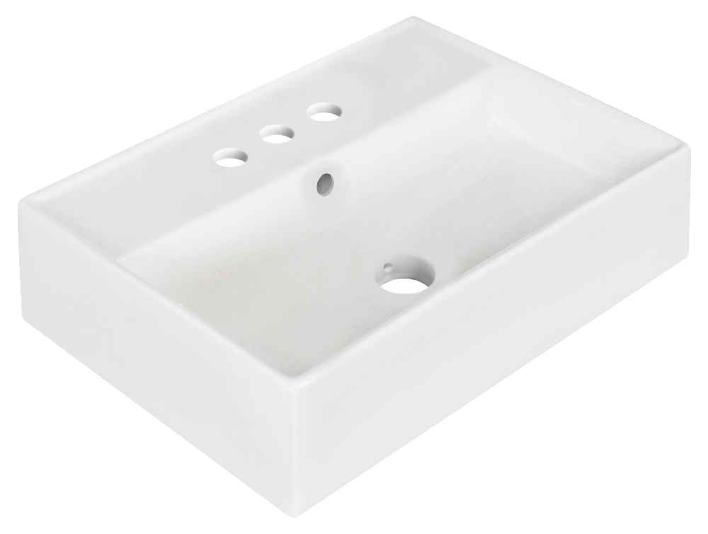 19.75-in. x 13.75-in. Rectangle Bathroom Vessel Sink White Enamel Glaze