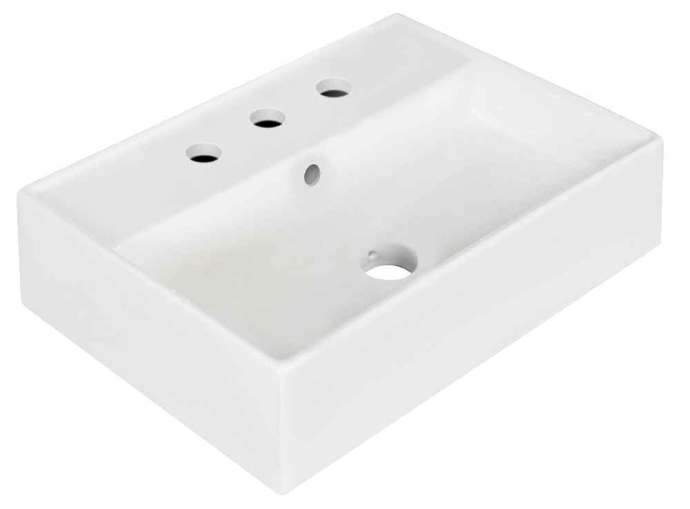 19.75-in. x 13.75-in. Rectangle Bathroom Vessel Sink White Enamel Glaze