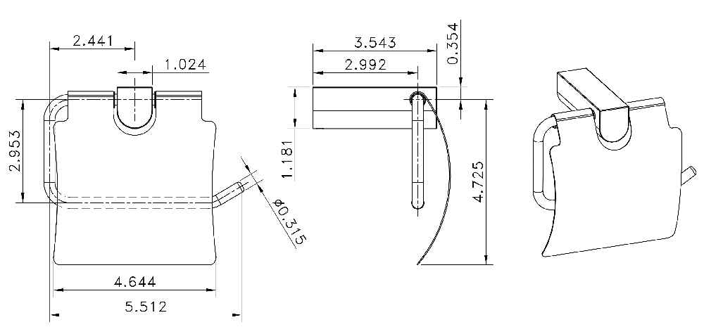 Chrome Plated Toilet Paper Holder With A Single Rod Towel Rack Accessory Set