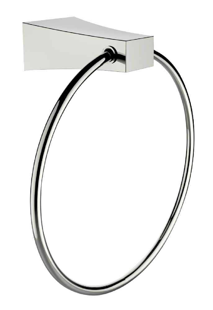 Chrome Plated Towel Ring With Multi-Rod Towel Rack Accessory Set